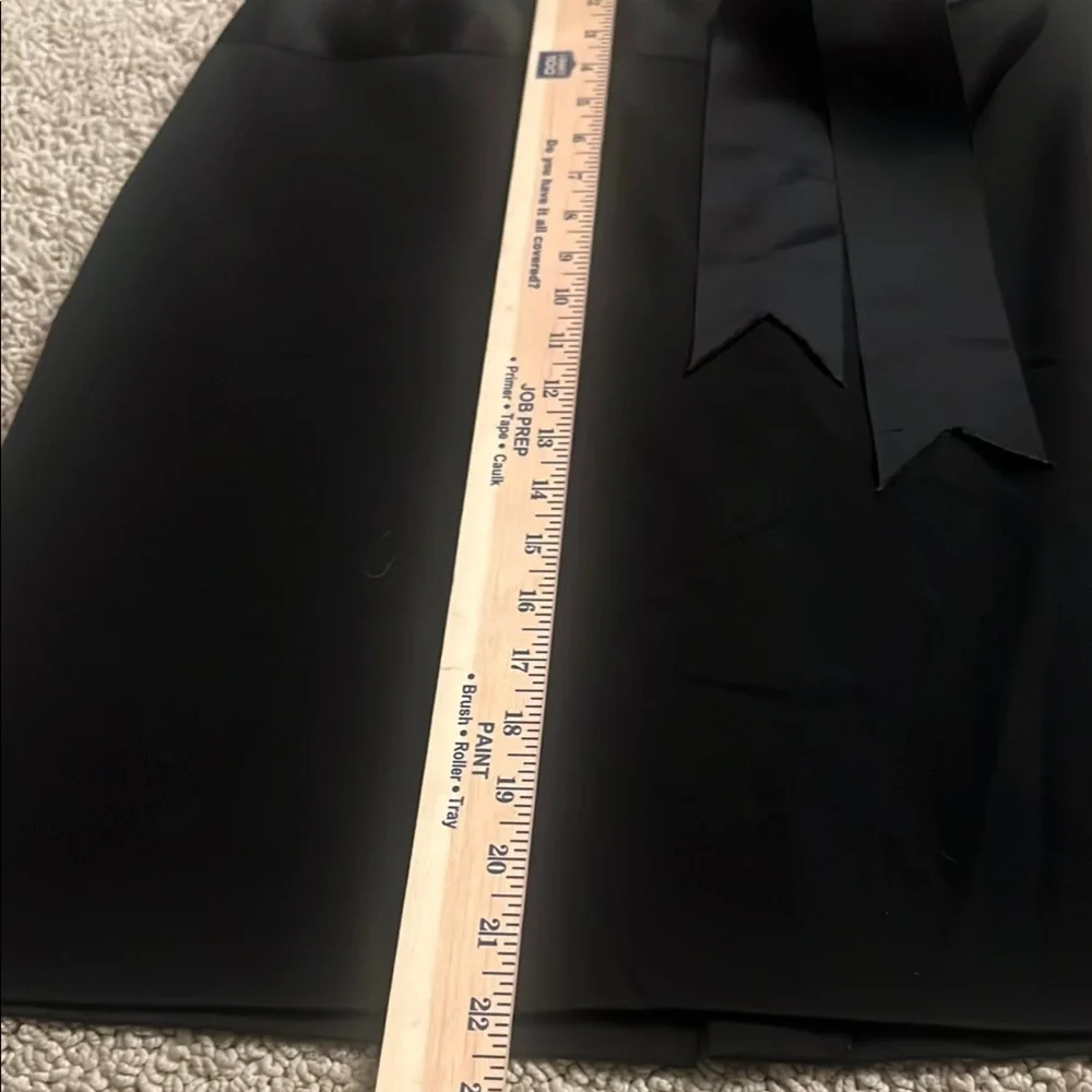 Black Knee-Length Pencil Skirt with Tie Front 335